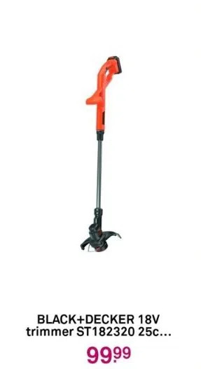 Karwei Black+decker 18v trimmer st182320 25cm incl. 2,0ah accu + lader aanbieding