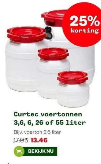 Welkoop Curtec voertonnen aanbieding