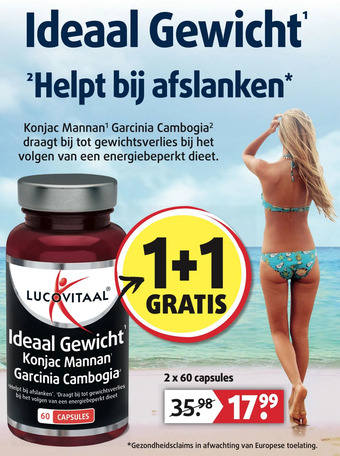 Lucovitaal Ideaal gewicht 'helpt bij afslanken* aanbieding