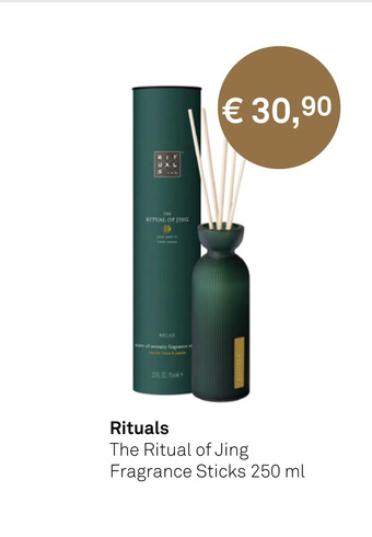 Mooi parfumerie Rituals the ritual of jing fragrance sticks 250 ml aanbieding