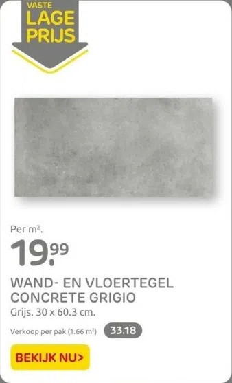 Praxis Wand- en vloertegel concrete grigio aanbieding