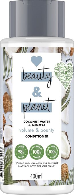 Bol.com Love beauty and planet conditioner coconut water & mimosa volume & bounty - 400 ml aanbieding