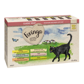 Zooplus 24x85g maaltijdzakjes 2 x ii feringa kattenvoer aanbieding