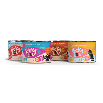 Zooplus 6x200g lucky lou lifestage adult tasty-mix nat kattenvoer aanbieding