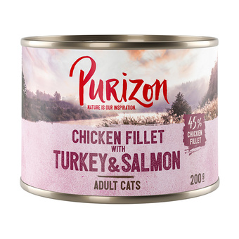 Zooplus Purizon adult 6 x 200 g kattenvoer - kipfilet met kalkoen & zalm aanbieding