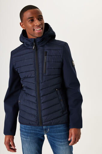 Jeans Centre Garcia softshell jas donkerblauw aanbieding