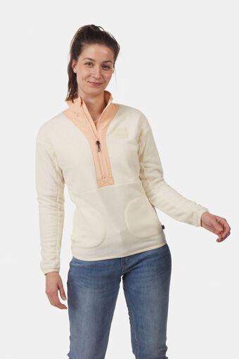 Bever Picture bakki 1/4 tech fleece dames wit aanbieding