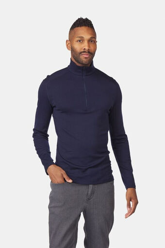Bever Icebreaker 260 tech ls half zip blauw aanbieding