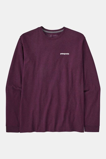 Bever Patagonia p-6 logo ls responsibili-tee paars aanbieding