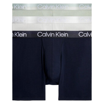 Plutosport Calvin klein modern structure long boxershorts heren (3-pack) aanbieding