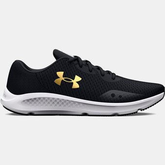 Under Armour Herenhardloopschoenen under armour charged pursuit 3 zwart / zwart / metalen goud 41 aanbieding