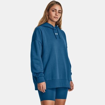 Under Armour Dameshoodie under armour rival fleece oversized varsity blauw / wit l aanbieding