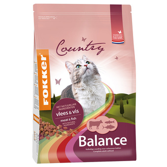 Zooplus Fokker country balance vlees & vis kattenvoer - dubbelpak: 2 x 10 kg aanbieding