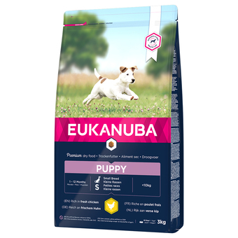 Zooplus Eukanuba puppy small breed kip hondenvoer - dubbelpak 2 x 3 kg aanbieding