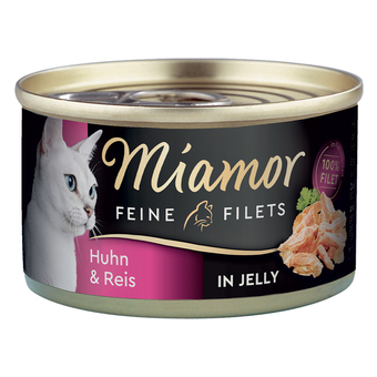 Zooplus Miamor fijne filets 1 x 100 g kattenvoer - kip & rijst in gelei aanbieding