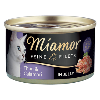 Zooplus 6x100g tonijn/calamari fijne filets miamor kattenvoer aanbieding