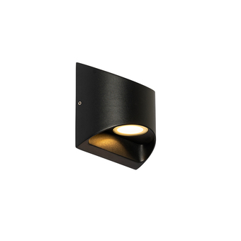Lampenlicht.nl Moderne buiten wandlamp zwart incl. led 2-lichts ip54 - mal aanbieding