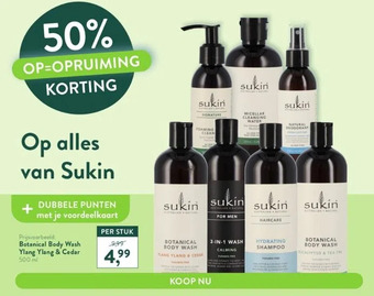 Holland & Barrett Op alles van sukin aanbieding