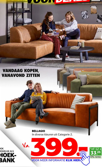 Seats and Sofas Bellagio aanbieding