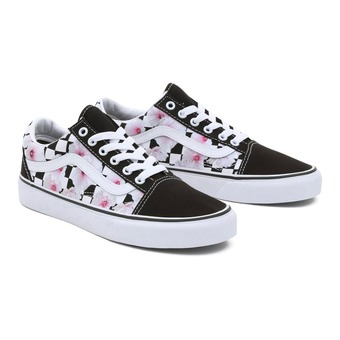 Plutosport Vans old skool hibiscus check sneakers senior aanbieding