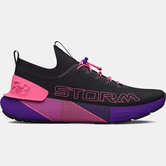 Under Armour Unisex hardloopschoenen under armour hovr™ 3 se storm zwart / metro purper / roze punk 36 aanbieding