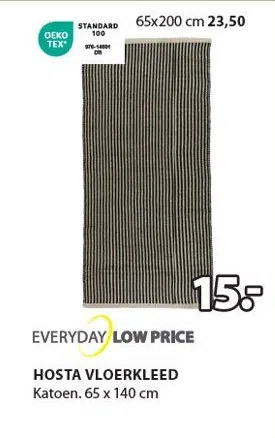 Jysk Everyday low price hosta vloerkleed aanbieding