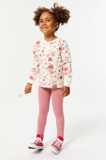 Hema kinder legging biologisch katoen roze roze aanbieding bij HEMA