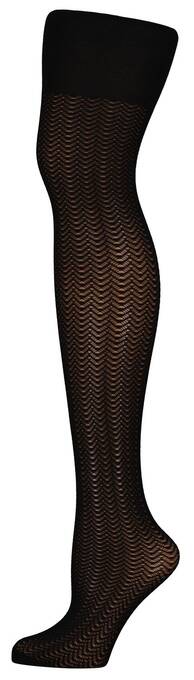 HEMA Hema panty golven 30denier (zwart) aanbieding