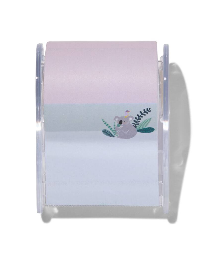 Hema sticky notes rol met houder dieren aanbieding bij HEMA