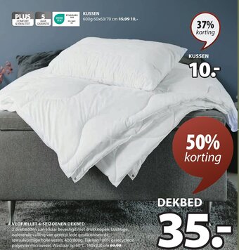 Jysk VEOFJELLET 4-SEIZOENEN DEKBED 140x200 cm aanbieding