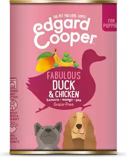 Intratuin Edgard & cooper hondenvoer eend en kip puppy 400 g aanbieding