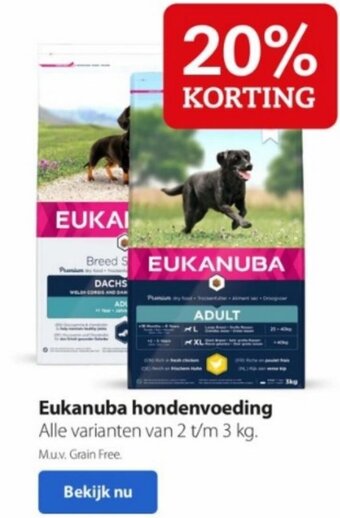 Boerenbond Eukanuba hondenvoeding aanbieding