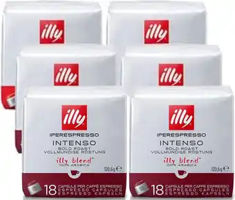 Bol.com Illy - iperespresso koffie home intenso 6 x 18 capsules aanbieding