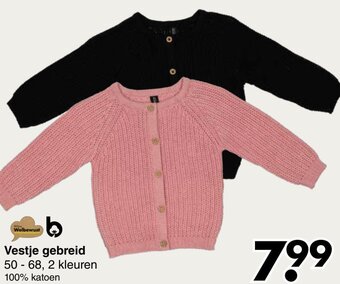 Wibra Vestje gebreid aanbieding