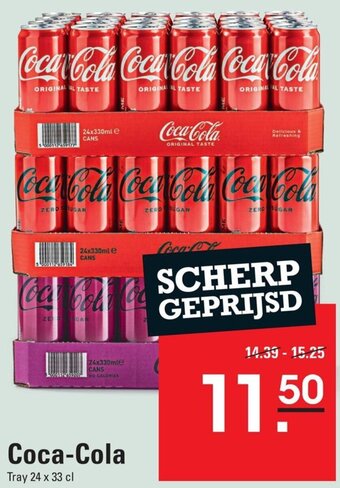 Sligro Coca-Cola Tray 24 x 33 cl aanbieding