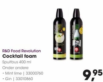 HANOS R&D Food Revolution Cocktail foam Spuitbus 400 ml aanbieding