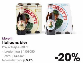 HANOS Moretti Italiaans bier aanbieding