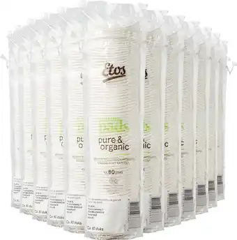 Bol.com Etos wattenschijfjes voordeelverpakking - pure & organic - 12 x 80 stuks aanbieding