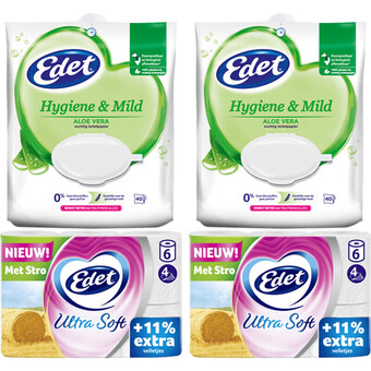 Albert Heijn Edet ultra soft toiletpapier pakket aanbieding