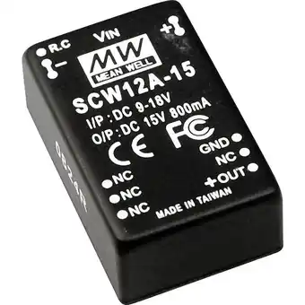 Conrad Mean well scw12b-12 dc/dc-converter 12 w aantal uitgangen: 1 x aanbieding