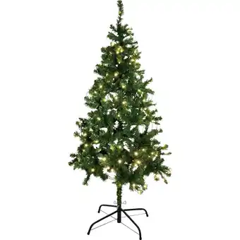 Conrad Europalms 83500299 kunstkerstboom met verlichting zilverspar warmwit led groen standaard aanbieding