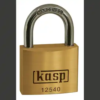 Conrad Kasp k12540 hangslot 40 mm verschillend sluitend goud-geel sleutelslot aanbieding