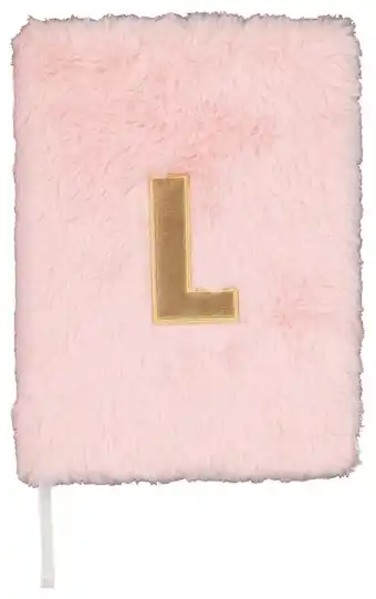 HEMA Hema notitieboek a5 fluffy letter l aanbieding