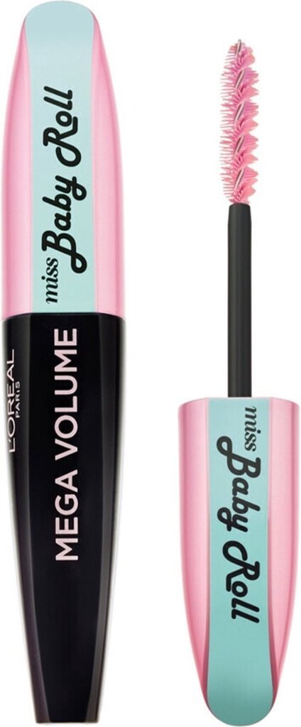Bol.com L’oréal paris mega volume miss baby roll mascara - zwart aanbieding