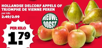 De Boerenschuur HOLLANDSE DELCORF APPELS OF TRIOMPHE DE VIENNE PEREN per kilo aanbieding