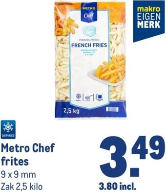 Makro Metro Chef frites 2.5kilo aanbieding