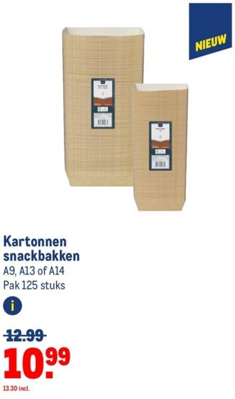 Makro Kartonnen snackbakken aanbieding