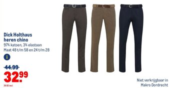 Makro Dick Holthaus heren chino aanbieding