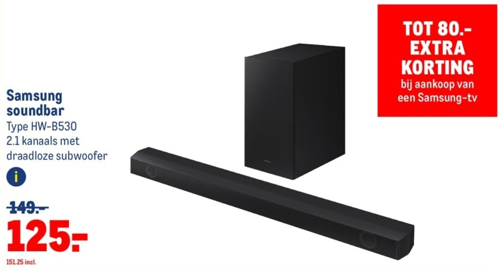 Samsung soundbar aanbieding bij Makro
