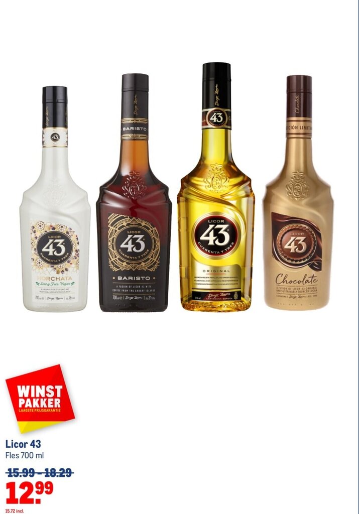 Licor 43 Fles 700 ml aanbieding bij Makro
